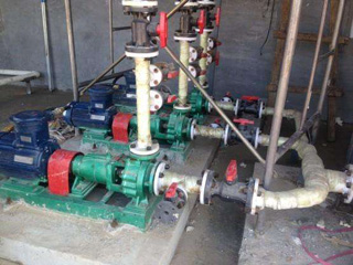 化工泵使用現(xiàn)場